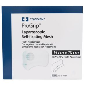covidien progrip™ laparoscopic self fixating mesh right anatomical 15 cm x 10 cm